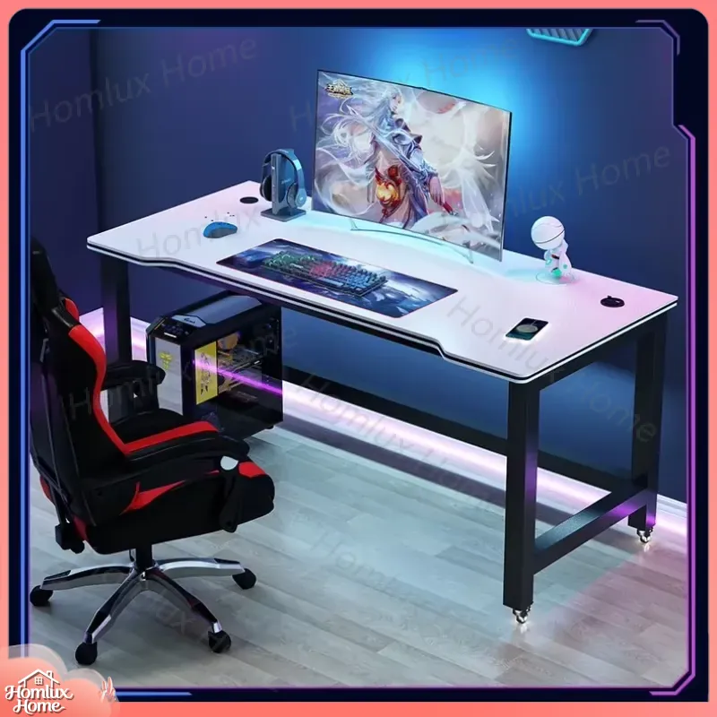 Desk Setup L Shaped - Bureau de jeu ergonomique en fibre